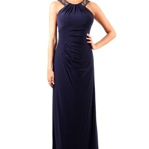 Xscape beaded neck column gown size 8
